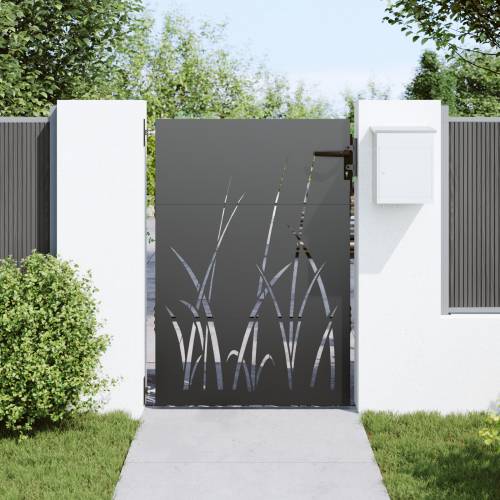 Dvorišna vrata - Vrtna vrata Crna 105 x 150 cm Čelik s praškastim premazom Cijena