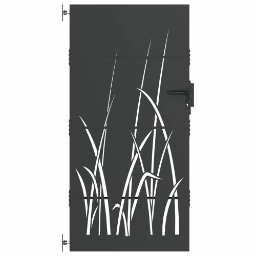 Dvorišna vrata - Vrtna vrata Crna 105 x 175 cm Čelik s praškastim premazom Cijena