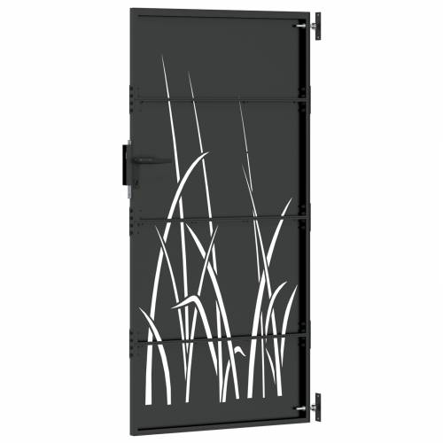 Dvorišna vrata - Vrtna vrata Crna 105 x 200 cm Čelik s praškastim premazom Cijena