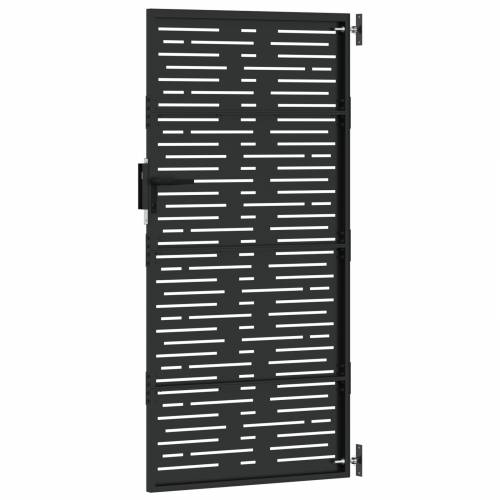 Dvorišna vrata - Vrtna vrata Crna 105 x 200 cm Čelik s praškastim premazom Cijena