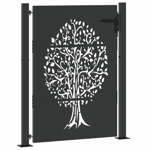 Dvorišna vrata - Vrtna vrata Crna 105 x 150 cm Čelik s praškastim premazom Cijena