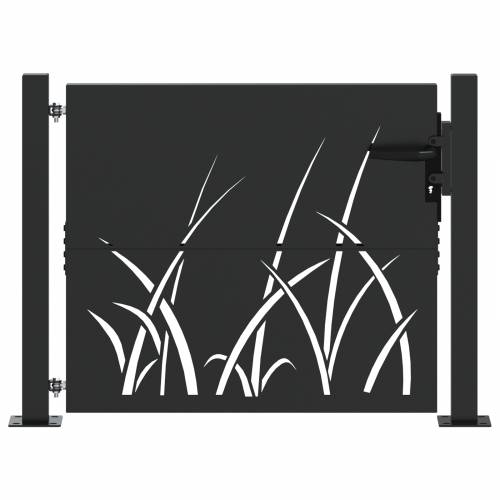 Dvorišna vrata - Vrtna vrata Crna 105 x 100 cm Čelik s praškastim premazom Cijena