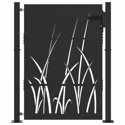 Dvorišna vrata - Vrtna vrata Crna 105 x 150 cm Čelik s praškastim premazom Cijena