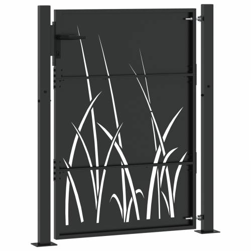 Dvorišna vrata - Vrtna vrata Crna 105 x 150 cm Čelik s praškastim premazom Cijena