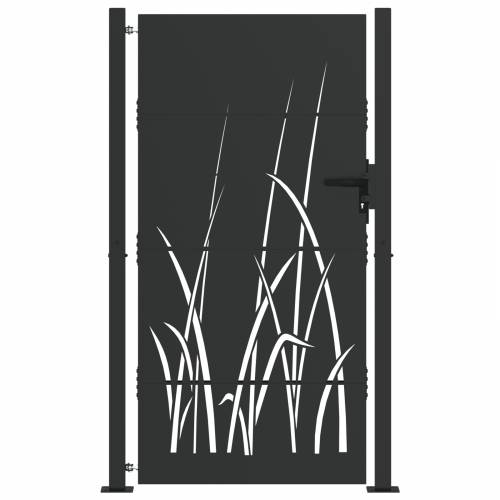 Dvorišna vrata - Vrtna vrata Crna 105 x 175 cm Čelik s praškastim premazom Cijena