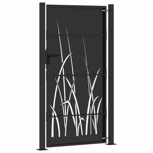Dvorišna vrata - Vrtna vrata Crna 105 x 175 cm Čelik s praškastim premazom Cijena