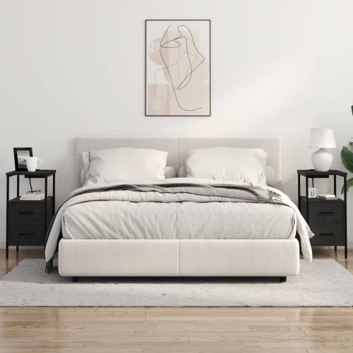 Noćni ormar Crni hrast 30 x 48 x 61 cm Konstruirano drvo Cijena