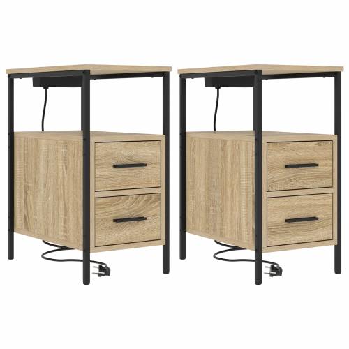 Noćni Ormari s ladicama 2 pcs sonoma hrast 30 x 48 x 61 cm Cijena