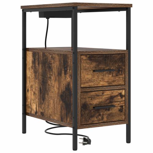 Noćni Ormari s ladicama 2 pcs Dimljeni hrast 30 x 48 x 61 cm Cijena