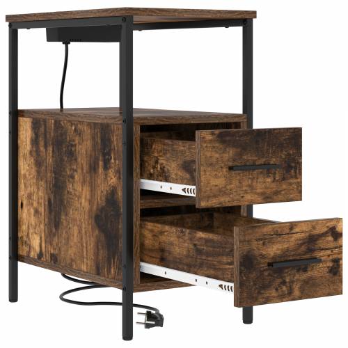 Noćni Ormari s ladicama 2 pcs Dimljeni hrast 30 x 48 x 61 cm Cijena