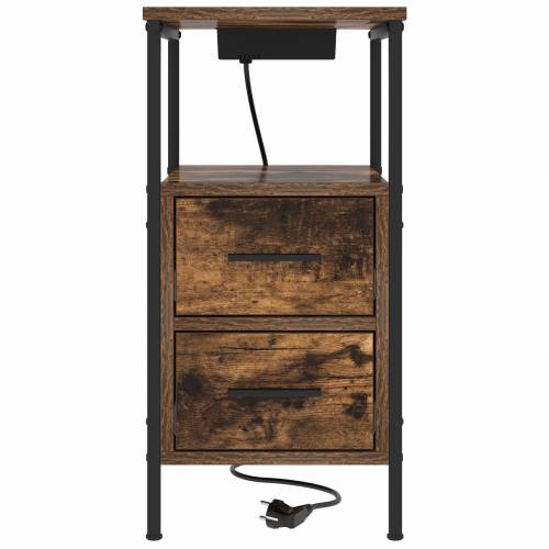 Noćni Ormari s ladicama 2 pcs Dimljeni hrast 30 x 48 x 61 cm Cijena