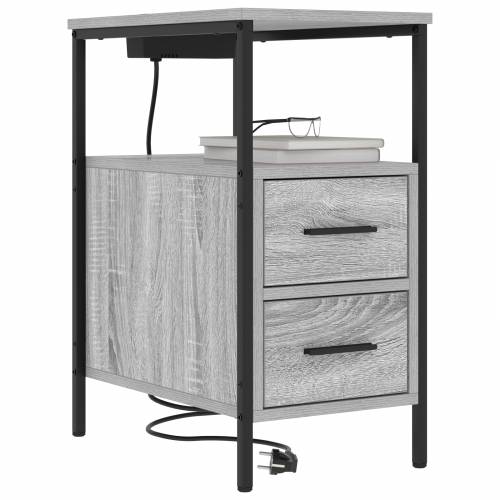 Noćni Ormari s ladicama 2 pcs Sivi hrast sonoma 30 x 48 x 61 cm Cijena