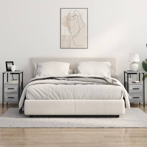 Noćni Ormari s ladicama 2 pcs Sivi hrast sonoma 30 x 48 x 61 cm Cijena