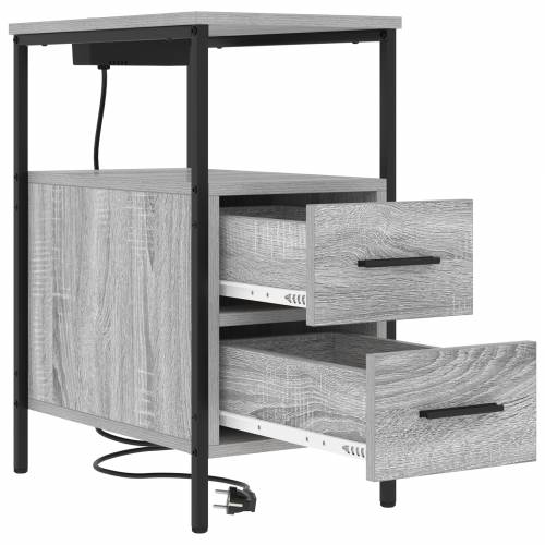 Noćni Ormari s ladicama 2 pcs Sivi hrast sonoma 30 x 48 x 61 cm Cijena