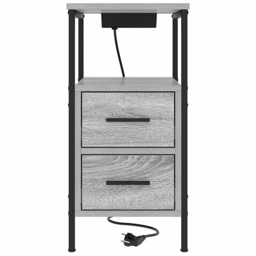 Noćni Ormari s ladicama 2 pcs Sivi hrast sonoma 30 x 48 x 61 cm Cijena
