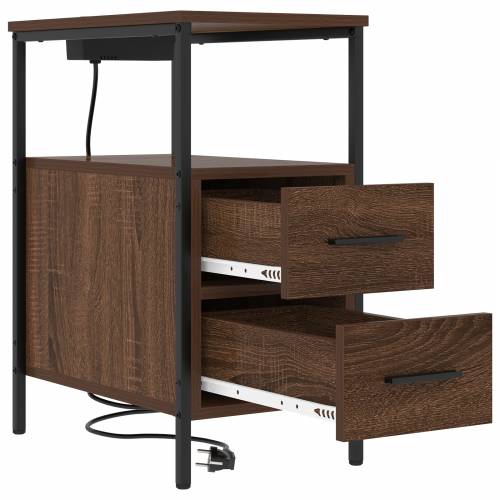 Noćni Ormari s ladicama 2 pcs Smeđi hrast 30 x 48 x 61 cm Cijena