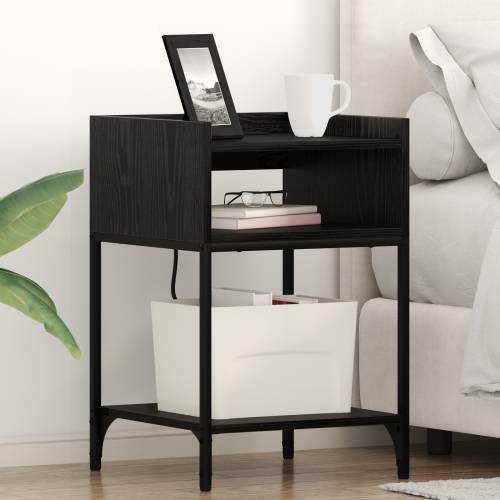 Noćni Ormari 2 pcs Crni hrast 40 x 40 x 61 cm Konstruirano drvo Cijena