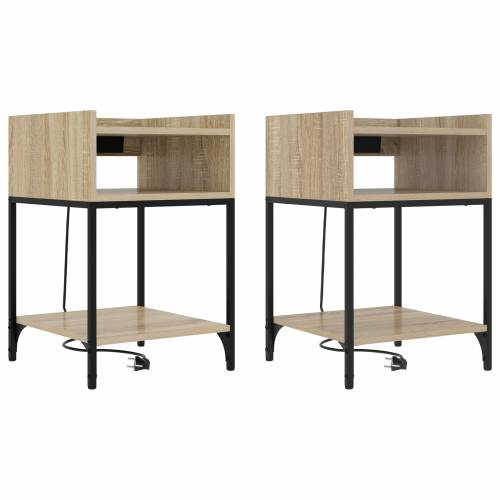 Noćni Ormari s policom s pohranom 2 pcs sonoma hrast 40 x 40 x 61 cm Cijena