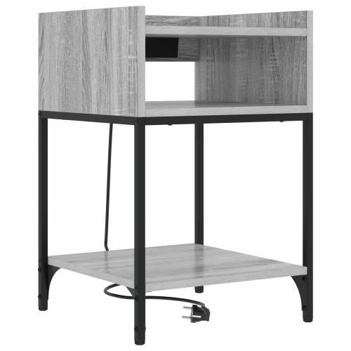 Noćni Ormari s policom s pohranom 2 pcs Sivi hrast sonoma 40 x 40 x 61 cm Cijena