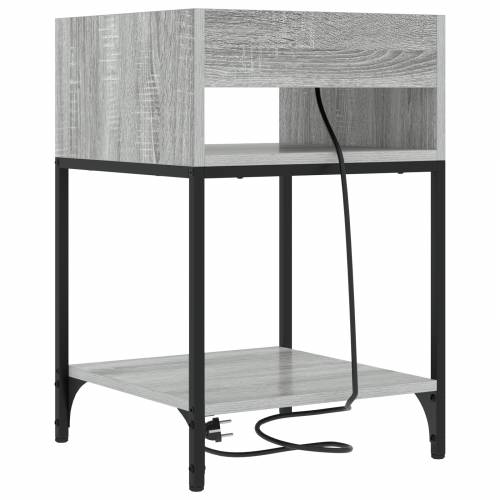 Noćni Ormari s policom s pohranom 2 pcs Sivi hrast sonoma 40 x 40 x 61 cm Cijena