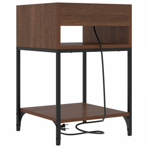 Noćni Ormari s policom s pohranom 2 pcs Smeđi hrast 40 x 40 x 61 cm Cijena