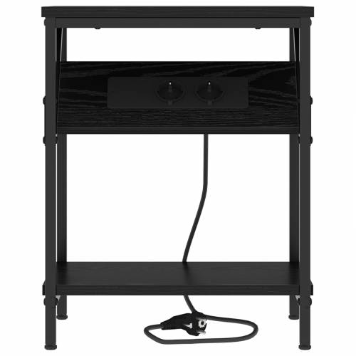 Noćni Ormari 2 pcs Crni hrast 38 x 30 x 48 cm Konstruirano drvo Cijena