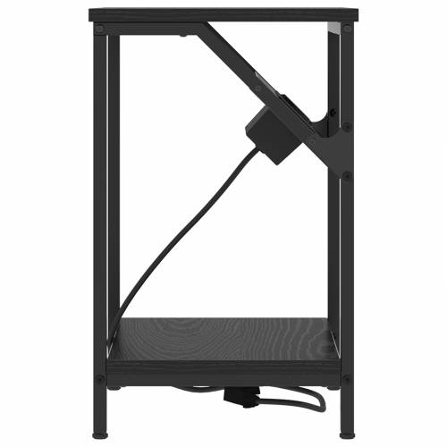 Noćni Ormari 2 pcs Crni hrast 38 x 30 x 48 cm Konstruirano drvo Cijena