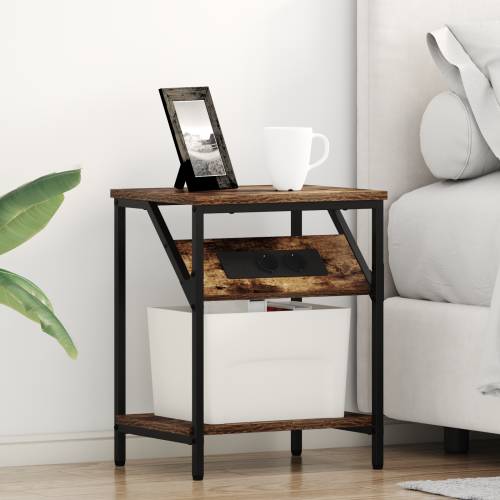 Noćni Ormari 2 pcs Dimljeni hrast 38 x 30 x 48 cm Cijena