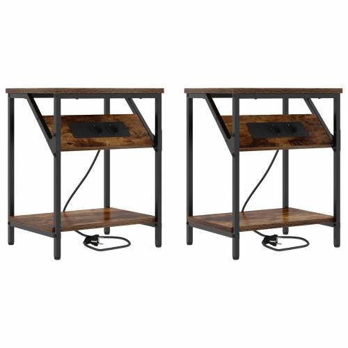Noćni Ormari 2 pcs Dimljeni hrast 38 x 30 x 48 cm Cijena