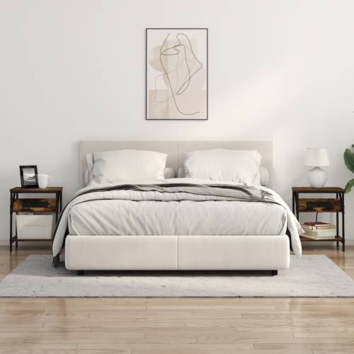 Noćni Ormari 2 pcs Dimljeni hrast 38 x 30 x 48 cm Cijena