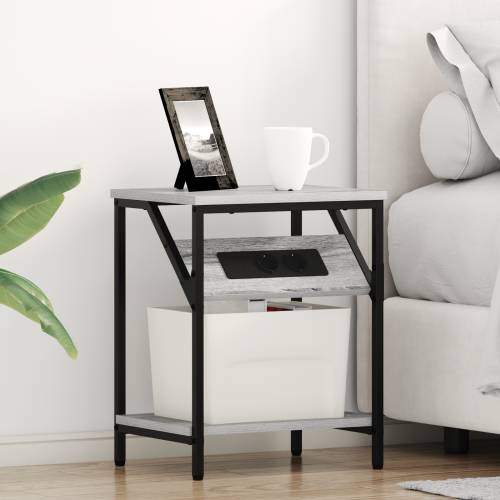 Noćni Ormari 2 pcs Sivi hrast sonoma 38 x 30 x 48 cm Cijena