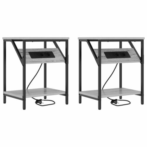 Noćni Ormari 2 pcs Sivi hrast sonoma 38 x 30 x 48 cm Cijena