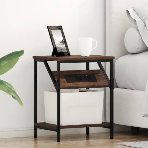 Noćni Ormari 2 pcs Smeđi hrast 38 x 30 x 48 cm Cijena