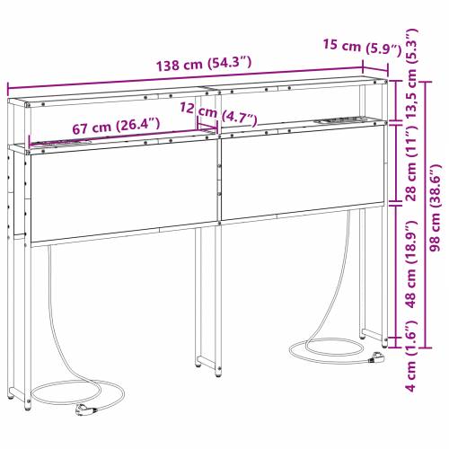 Skladišno uzglavlje s uzglavljem s pohranom 135 cm Konstruirano drvo Cijena