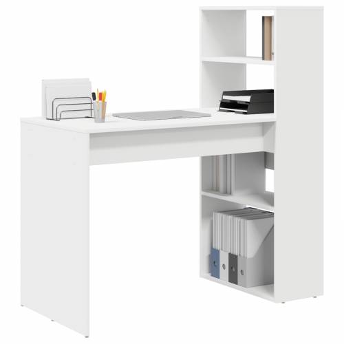 stol s skladištem bijeli 113x54x120 cm konstruirano drvo Cijena