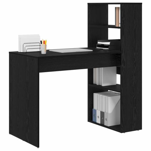 Stol s pohranom crni hrast 113x54x120 cm Konstruirano drvo Cijena