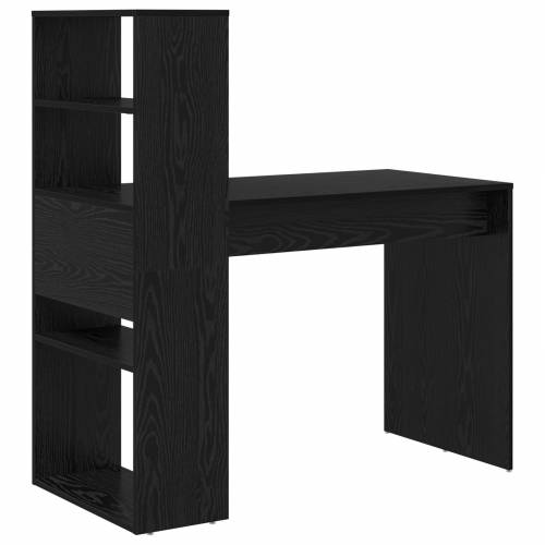Stol s pohranom crni hrast 113x54x120 cm Konstruirano drvo Cijena