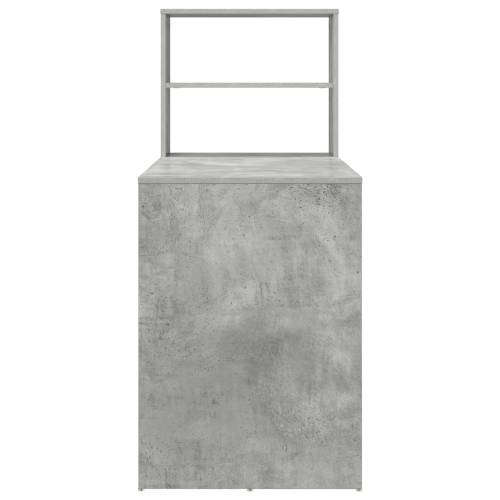 Stol sa Pohranjivanjem Betonska siva 113x54x120 cm Konstruirano drvo Cijena