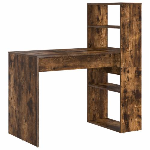 Stol s pohranom dimljenog hrasta 113x54x120 cm Konstruirano drvo Cijena