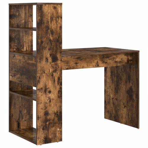 Stol s pohranom dimljenog hrasta 113x54x120 cm Konstruirano drvo Cijena
