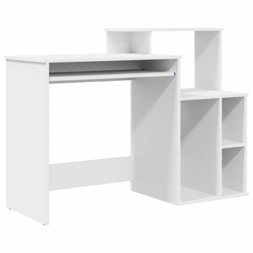 Stol s Skladištem Bijeli 120.5x44x88.5 cm Inžinjerirano Drvo Cijena