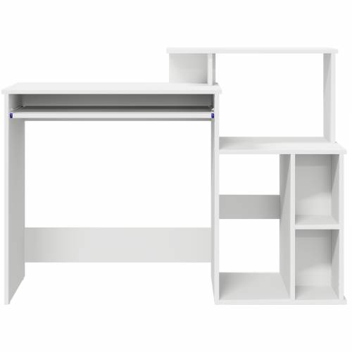 Stol s Skladištem Bijeli 120.5x44x88.5 cm Inžinjerirano Drvo Cijena
