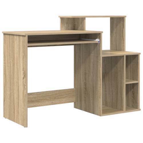 Stol s pohranom od sonoma hrasta 120.5x44x88.5 cm konstruirano drvo Cijena