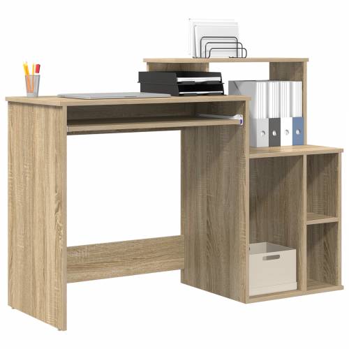 Stol s pohranom od sonoma hrasta 120.5x44x88.5 cm konstruirano drvo Cijena
