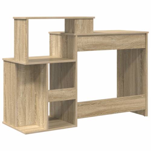 Stol s pohranom od sonoma hrasta 120.5x44x88.5 cm konstruirano drvo Cijena