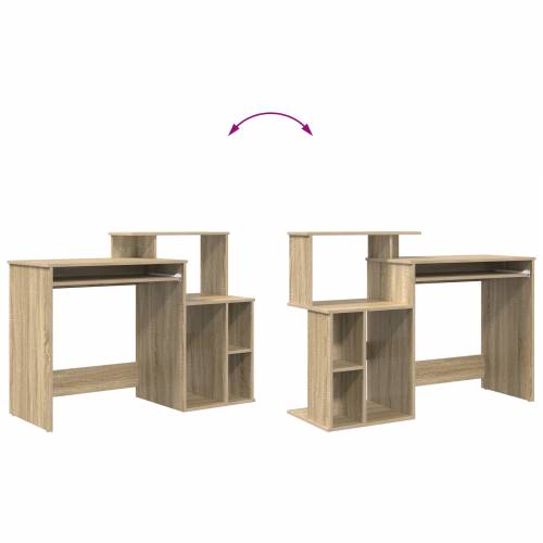 Stol s pohranom od sonoma hrasta 120.5x44x88.5 cm konstruirano drvo Cijena