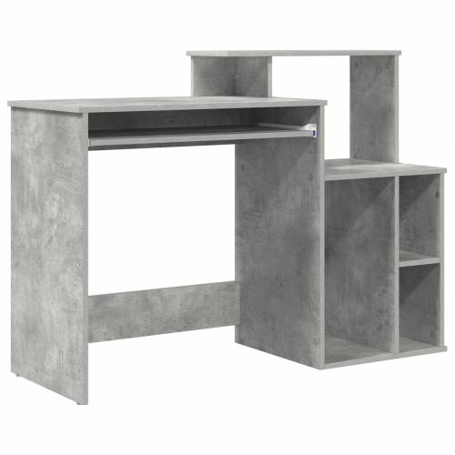 Stol s pohranom Beton siva 120.5x44x88.5 cm Konstruirano drvo Cijena