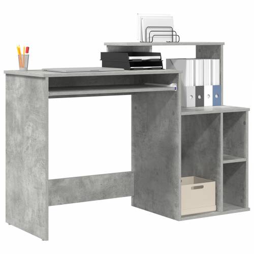 Stol s pohranom Beton siva 120.5x44x88.5 cm Konstruirano drvo Cijena