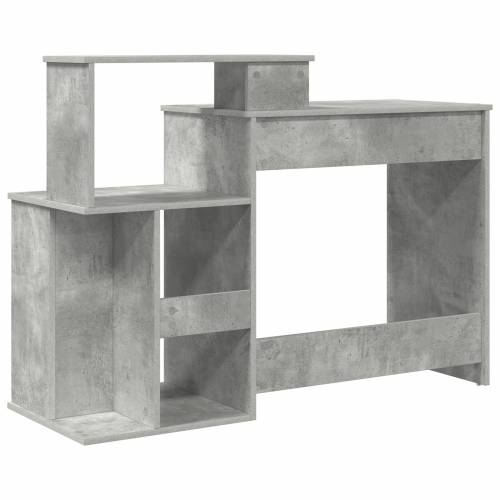 Stol s pohranom Beton siva 120.5x44x88.5 cm Konstruirano drvo Cijena
