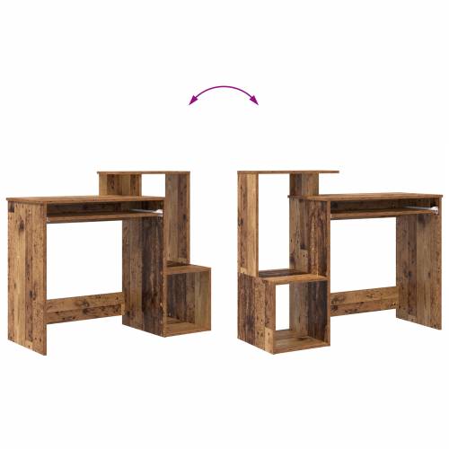 Stol s pohranom Stari drvo 120.5x44x88.5 cm Inženjersko drvo Cijena